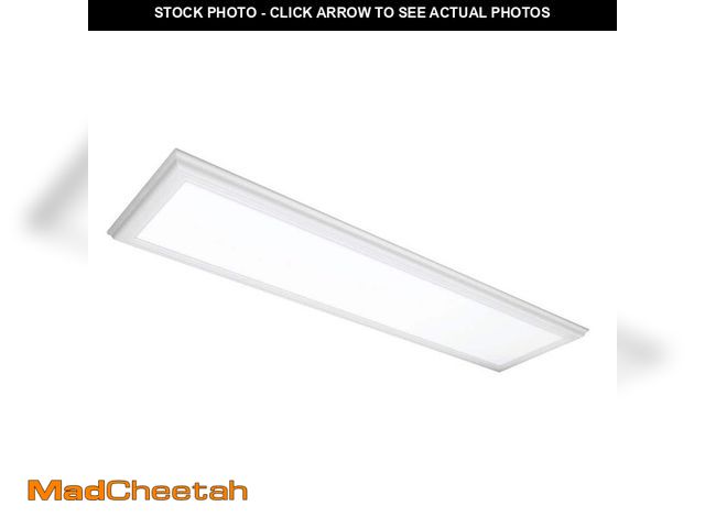 Lot 74-12869293 - Commercial Electric 1 ft. x 4 ft. 3800 Lumens Dimmable White Integrated LED Flat Panel Ceiling Flush...