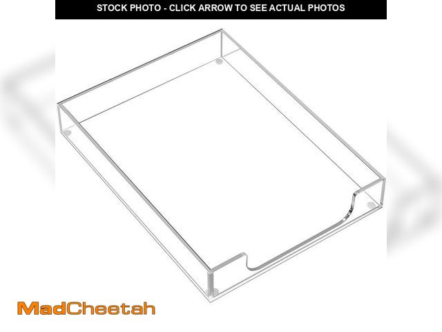 Lot 74-14211144 - MaxGear Acrylic Letter Tray, Clear Desk Organizer for Papers, Documents, Magazines, Folders, Noteboo...