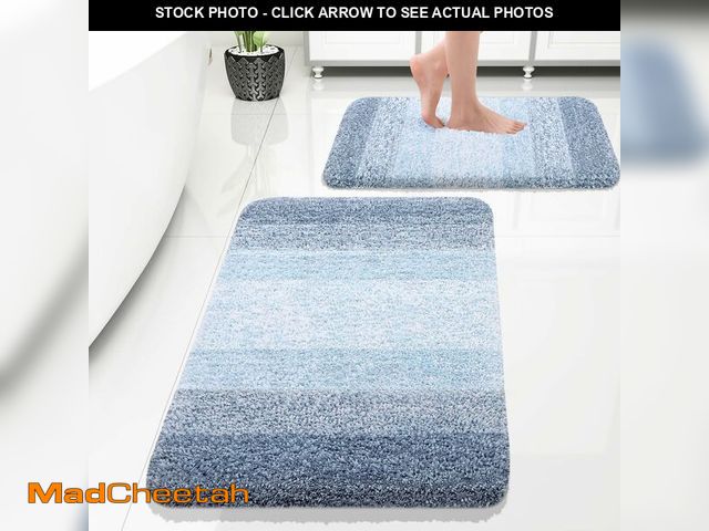 Lot 74-14270748 - OLANLY Bathroom Rug Set 2 Piece, Soft Absorbent Microfiber Bath Rug Set, Non-Slip, Machine Wash Dry,...