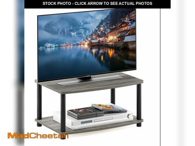 Lot 74-14348744 - Furinno Turn-N-Tube TV Riser Stand, 2-Tier Small Elevated No Tools TV Stand, TV Console for TV up to...