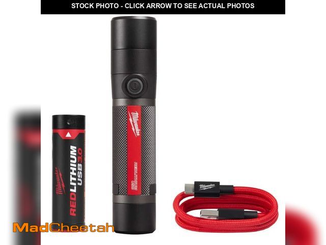 Lot 74-13799194 - Milwaukee 800 Lumens LED USB Rechargeable Fixed Focus Flashlight - UNUSED