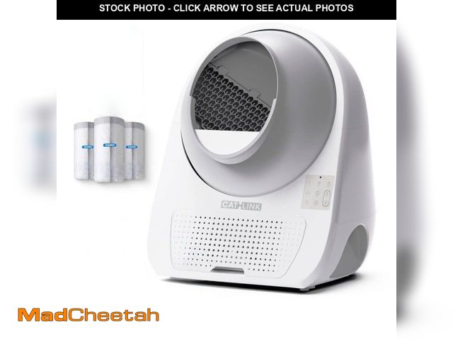 Lot 74-13822163 - CATLINK Pro-X White Automatic Self-Cleaning Cat Litter Box with Smart App and Odor Control - UNUSED