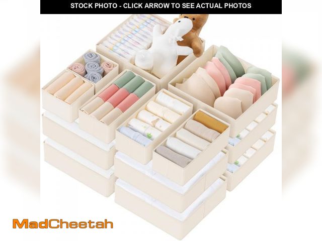 Lot 74-11548516 - Criusia Drawer Organizer Clothes, 21 Pack Dresser Organizer for Baby Clothes, Underwear, Sock - Fold...