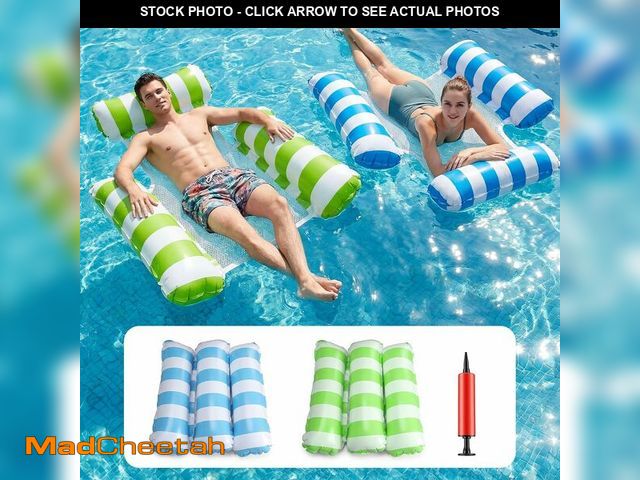 Lot 74-14385488 - SULIMRA Inflatable Pool Floats Adult, 2 Pack Thick Pool Floaties Heavy Duty, Non-Stick PVC Rafts Cha...