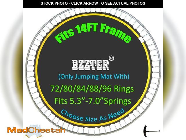 Lot 74-12498665 - Bzzter Replacement Trampoline Mat,Fits 14ft Round Frame,with 80 Rings&amp; 147.6 Inch Diameter, Fits...