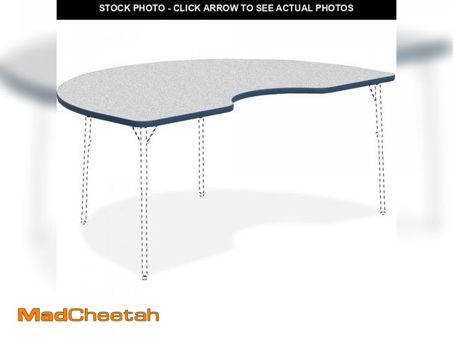 Lot 74-12227152 - Lorell Classroom Kidney Shaped Activity Tabletop 48"D x 72"W x 1.13"H - UNUSED
