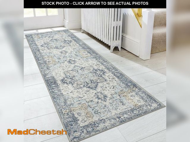 Lot 74-12603120 - GENIMO Runner Rug 2x10, Machine Washable Vintage Runner Carpet, Non Slip Hallway Rug, Low Pile Light...