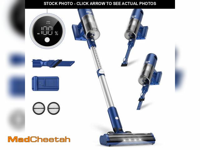Lot 74-12781691 - (MISSING ACCESSORIES) INSE Lightweight Cordless Vacuum with 30Kpa Powerful Suction &amp; 60 Mins Run...