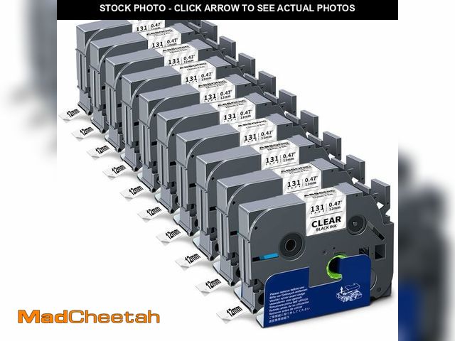 Lot 74-14044678 - Absonic 10-Pack Tze Tz Label Tape Clear Compatible for Brother Tze-131 Tze131 Tz-131 Tz131 P Touch T...