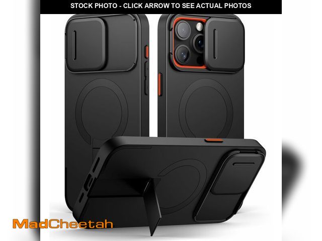 Lot 74-14213954 - SURITCH for iPhone 15 Pro Max Case with Magnetic Camera Slide Cover and Adjustable Kickstand, Compat...