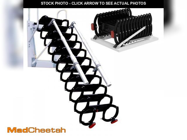 Lot 74-12161619 - Wall-Mounted Folding Stairs for Attic, Outdoor Attic Ladders Pull Down System, Retractable Loft Ladd...