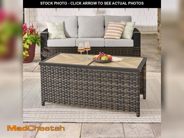 Lot 74-12533341 - Better Homes &amp; Gardens Rockport Ceramic Tile Outdoor Coffee Table, Brown - UNUSED