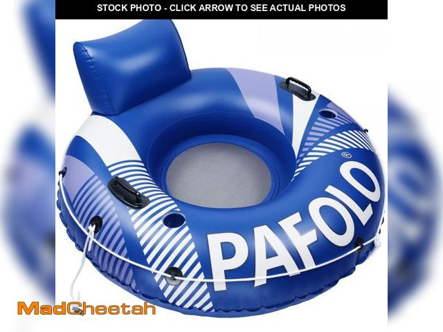 Lot 74-12441071 - Pool Float Adult, 53" Inflatable Float Tube, River Tubes for Floating Heavy Duty with Mesh Bottom, I...