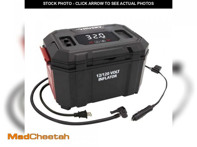 Lot 74-12410515 - Husky 12-Volt/120-Volt Home &amp; Auto Tire Inflator - UNUSED