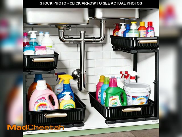 Lot 74-13622028 - ARSTPEOE Under Sink Organizer - 2 Packs Multi-Purpose Pull-Out Storage Organizers, Slide out Pull ou...