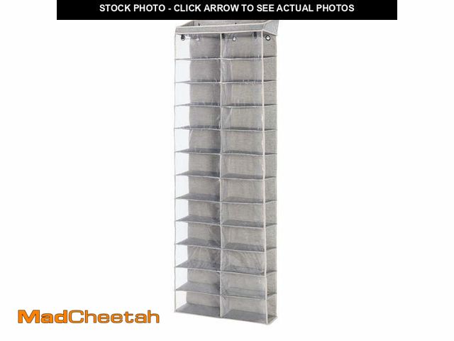 Lot 74-12884973 - Better Homes &amp; Gardens 24-Shelf Polyester Cotton over the Door Closet Shoe Organizer - UNUSED