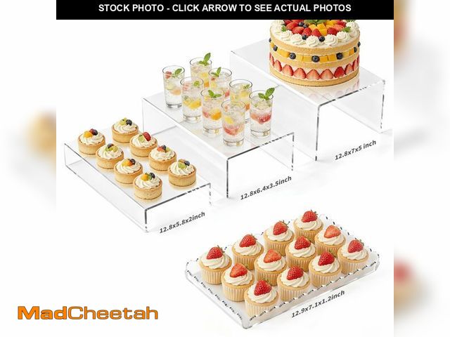 Lot 74-14144219 - Acrylic Buffet Risers, Food Risers for Buffet Table, Clear Acrylic Risers Display Stand with U Shape...