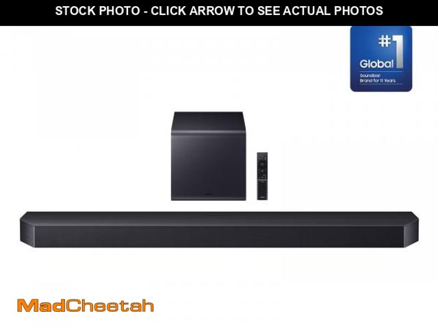 Lot 74-12162033 - Samsung Hw-Q900F/Za 7.1.2 Channel Soundbar and Wireless Subwoofer - Black - USED