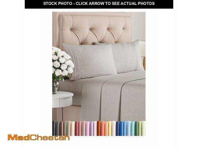 Lot 74-12713725 - King Size 4 Piece Sheet Set - Comfy Breathable &amp; Cooling Bed Sheets Set - Hotel Luxury Bedding f...