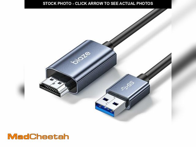 Lot 74-14273625 - USB 3.0 to HDMI Cable 5Ft,1080P 5Gbps High Speed USB to HDMI Adapter,Screen Mirroring Display Extens...