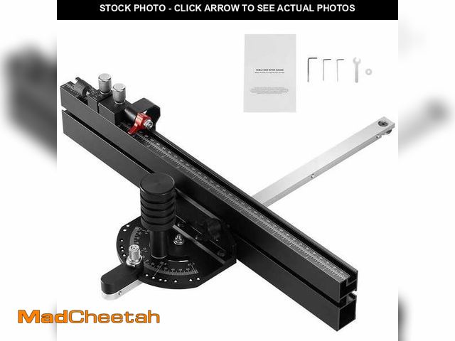 Lot 74-14182623 - SKYSHALO Aluminum Alloy Table Saw Miter Gauge, Standard Slot 3/4 in. x 3/8 in., Adjustable Spring Lo...