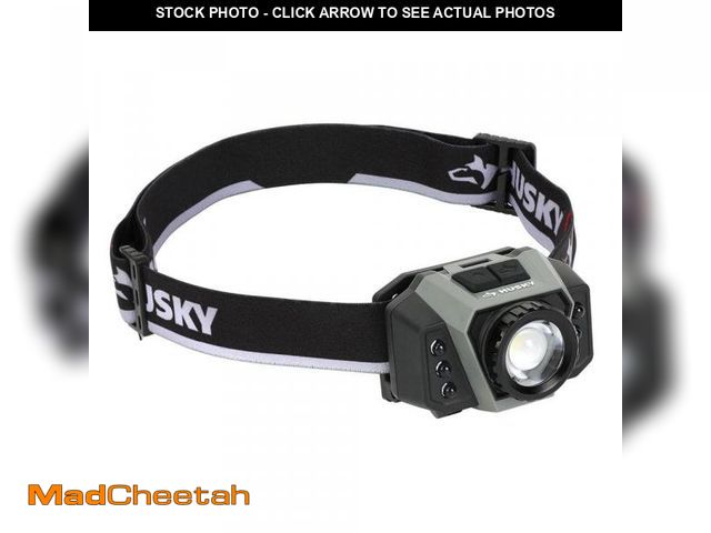 Lot 74-12390458 - Husky 600 Lumens Dual Power Twist to Focus Rechargeable Headlight - UNUSED