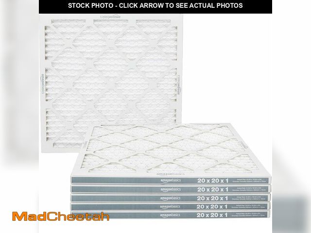 Lot 74-14067079 - Basics 20x20x1 Air Filter 6-Pack, MERV 11 AC Furnace Filters, Dust, Pet, Allergy Control, Electrosta...