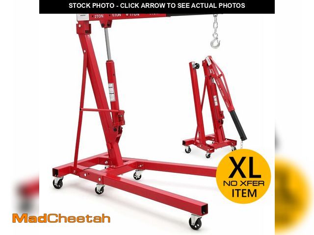 Lot 74-12567839 - GarveeTech Cherry Picker Engine Hoist, Folding Engine Crane, 2 Ton 4400lb Engine Hoist Lift, Heavy D...