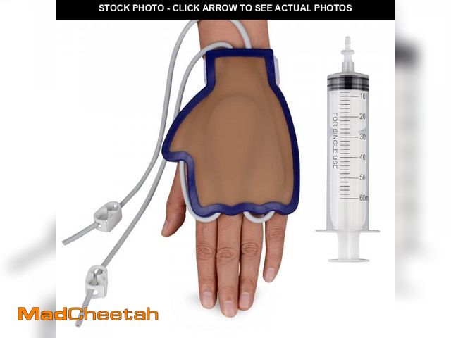 Lot 74-12120920 - SimCoach Phlebotomy and Venipuncture Practice Kit, Wearable IV Practice Trainer Kit, Dorsal Hand Inj...