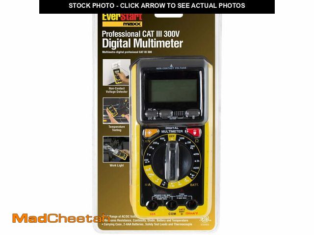 Lot 74-12861454 - EverStart Professional Automotive 300 Volt Digital LCD Multimeter, 10709WDI, New, 5.5 in. - UNUSED