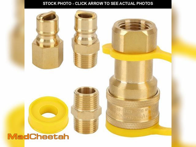Lot 74-14421796 - 1/2 Inch QDD LP Natural Gas Quick Connect Fittings Kit, 1/2 Quick Connect Natural Gas Propane Quick ...
