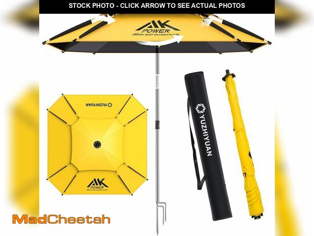 Lot 74-13927813 - yuzhiyuan Outdoor Patio Umbrella, 7.8FT Yard Pool Umbrella with 8 Sturdy Ribs and Double Layer Vent,...
