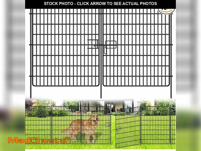 Lot 74-12570263 - 10 Panels No Dig Fence, 32 in(H) X 36 ft(L) Garden Decorative Fence Animal Barrier for Dogs, Rustpro...