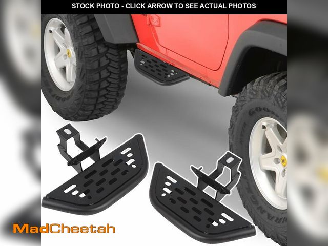 Lot 74-12712065 - Front Door Running Boards for Jeep Wrangler JK 2007-2018 2/4 Door Carbon Steel Side Steps Bars - UNU...