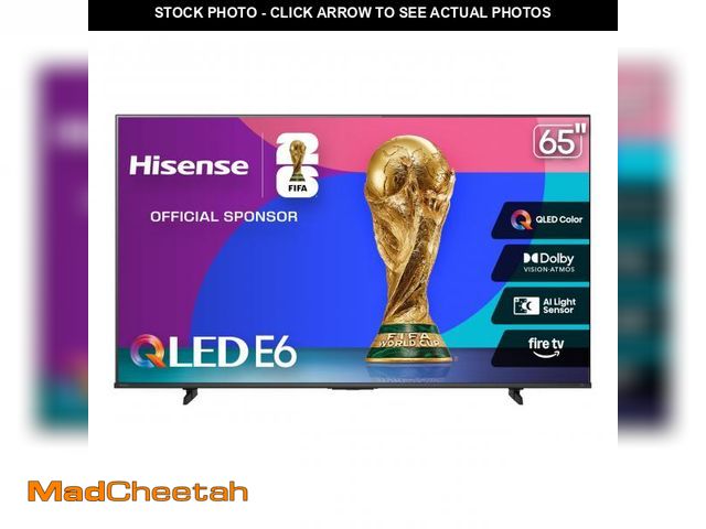 Lot 74-12521789 - Hisense 65" E6 Cinema Series QLED 4K UHD Smart Fire TV (65E6QF, 2025 Model) - QLED, AI Light Sensor,...