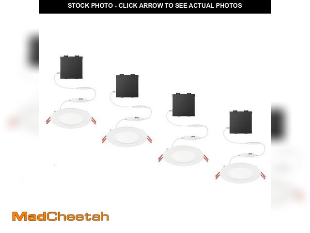 Lot 74-12690923 - *LIGHTS ONLY* Commercial Electric Premium Series 4 in. LED, 2-Level Lumen Select, Ultraslim Canless ...