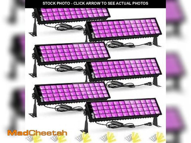 Lot 74-11904769 - 6 Pack 120W LED Black Lights, Blacklight Bar Light Up to 5000ftÃâÃÂ² Area with Switch+Plug+6ft C...