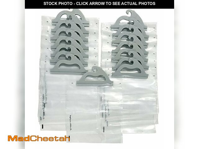 Lot 74-13627909 - Monaco Hanging Storage Bags, 15-Pack of 10 x 12.5-inch Clear Plastic Bags for Classroom, Library, an...