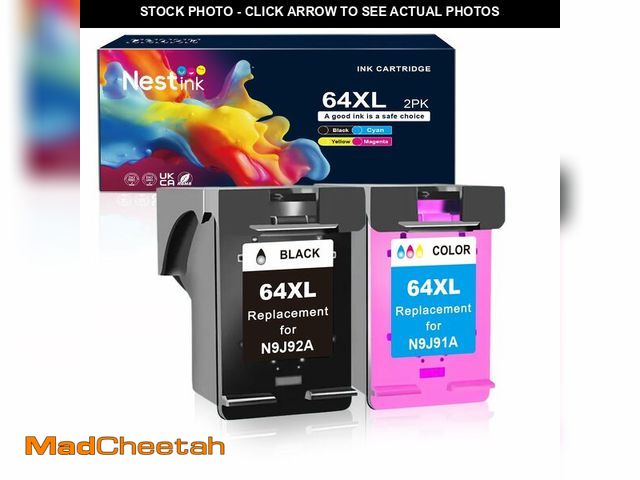 Lot 74-14150877 - Nestink 64XL Ink Cartridges Black and Color Compatible for HP 64XL Ink Cartridge Combo Pack Compatib...