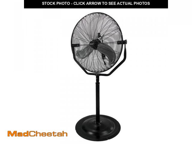 Lot 74-12541911 - Commercial Electric 30 in. 3-Speeds High Velocity Tilting Pedestal Fan with Adjustable Height in Bla...