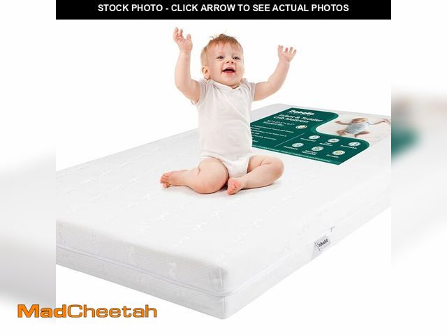 Lot 74-13499296 - Babelio Breathable Crib Mattress, Dual-Sided, Memory Foam, Waterproof, Removable and Machine-Washabl...