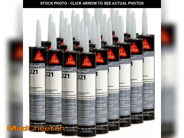 Lot 74-13042406 - (SOME USED) Sika Sikaflex-221 - Aluminum Gray - Multi-Purpose Polyurethane sealant/Adhesive - Create...