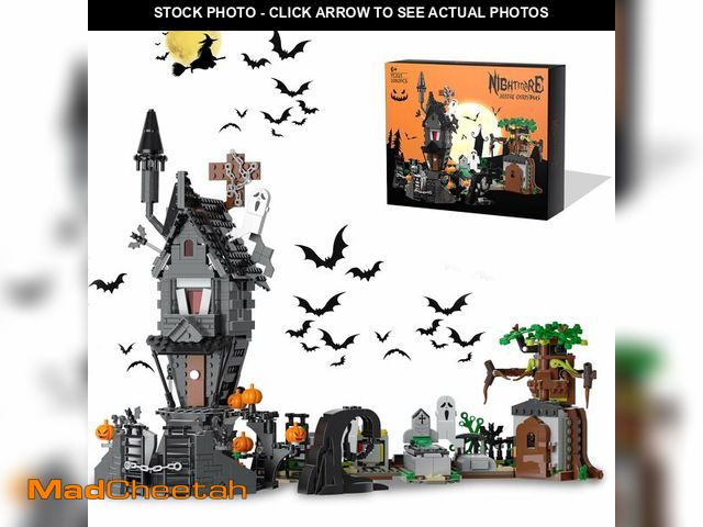 Lot 74-12711438 - ecpoteny Mini Bricks Haunted Graveyard House Building Set - 1092 PCS Halloween Spooky Construction T...