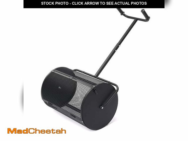 Lot 74-12680124 - (MISSING BOLT) LCOKEIY Compost Spreader for Lawn, 24" Wide Peat Moss Spreader with Adjustable U Shap...