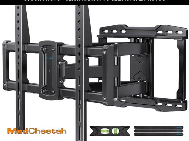 Lot 74-12314662 - USX STAR UL Listed Full Motion TV Wall Mount Bracket for Most 37-86 inch TVs, Swivel Tilt Extension ...