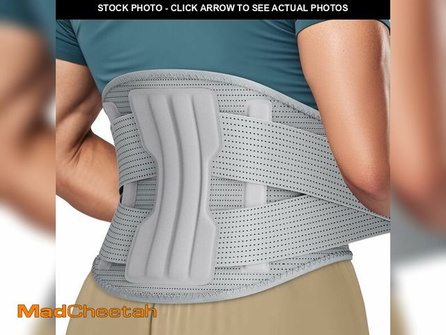 Lot 74-12801682 - NEENCA Compression Back Brace for Lower Back Pain, Herniated Disc, Lumbar Strain Ã¢â¬â Breathable...