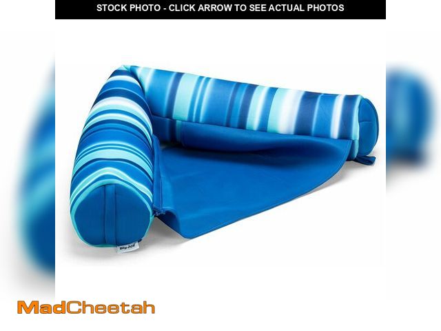 Lot 74-12827603 - Big Joe Noodle Sling No Inflation Needed Pool Seat with Armrests, Blurred Blue Double Sided Mesh, Qu...