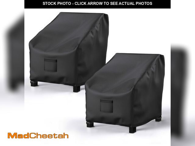 Lot 74-14045883 - BROSYDA Patio Chair Covers for Outdoor Furniture Waterproof 2 Pack, Lawn Chair Covers 600D Heavy Dut...