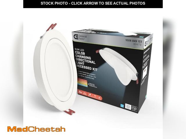 Lot 74-12555413 - Ultra Directional Integrated LED 6 in Round Adj Color Temp Canless Recessed Light for Kitchen Bath L...