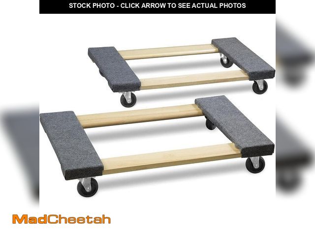 Lot 74-14344377 - THE CLEAN STORE 2000 lbs. Capacity 18 in. x 30 in. Hardwood Mover's Dolly (2-Pack) - UNUSED